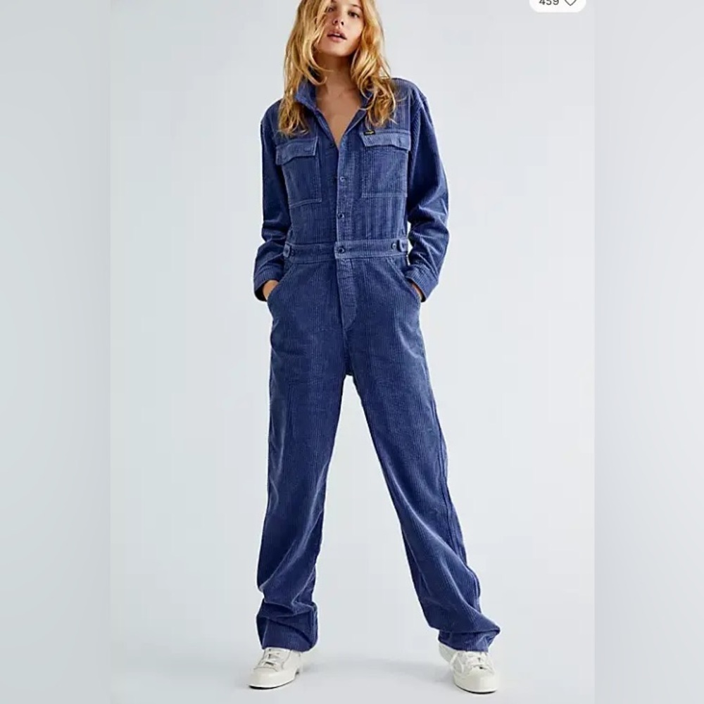 Wrangler x Free People | NWT | Corduroy Boilersuit Jumpsuit, Sky Blue, XS